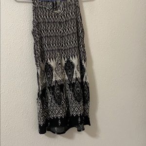 Halter neck black and white romper